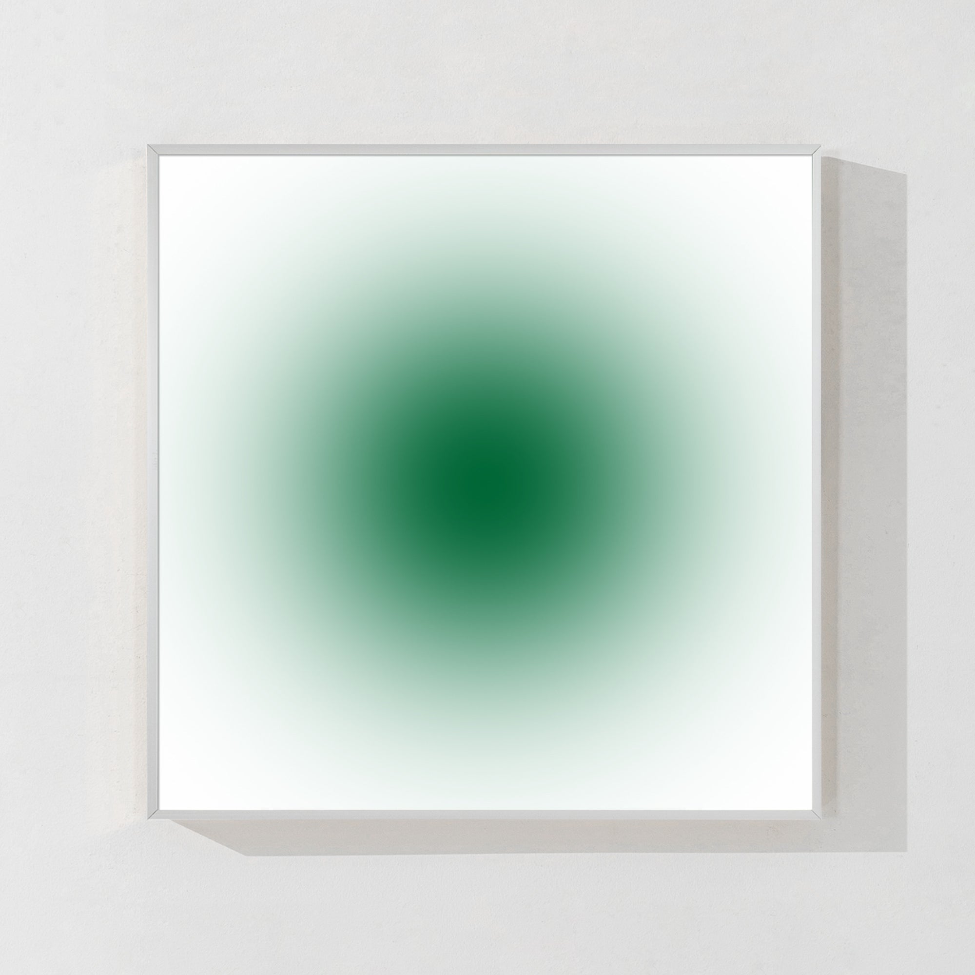 Emerald green gradient wall art with neon ombre effect