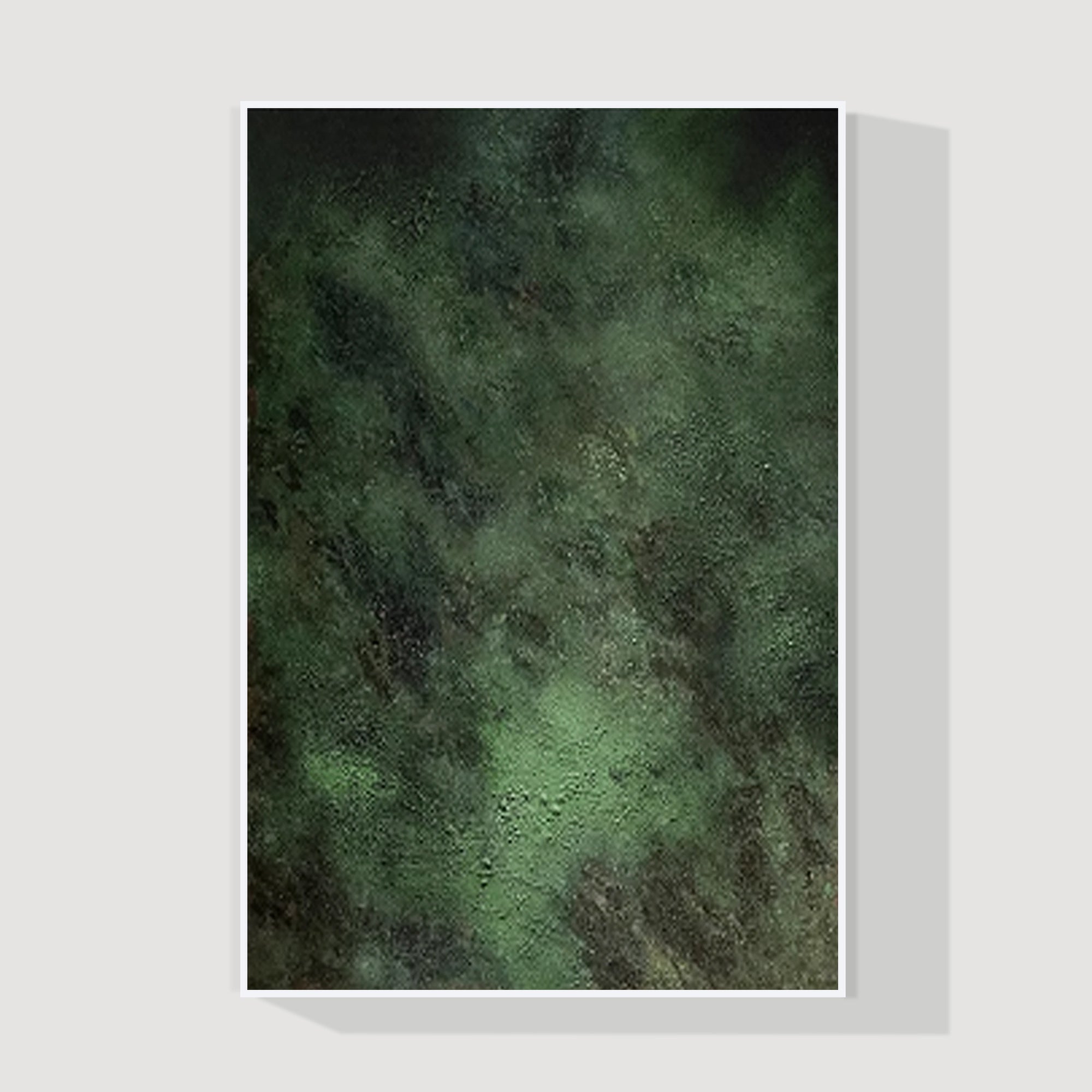 Emerald green abstract textured wall art for modern interiors
