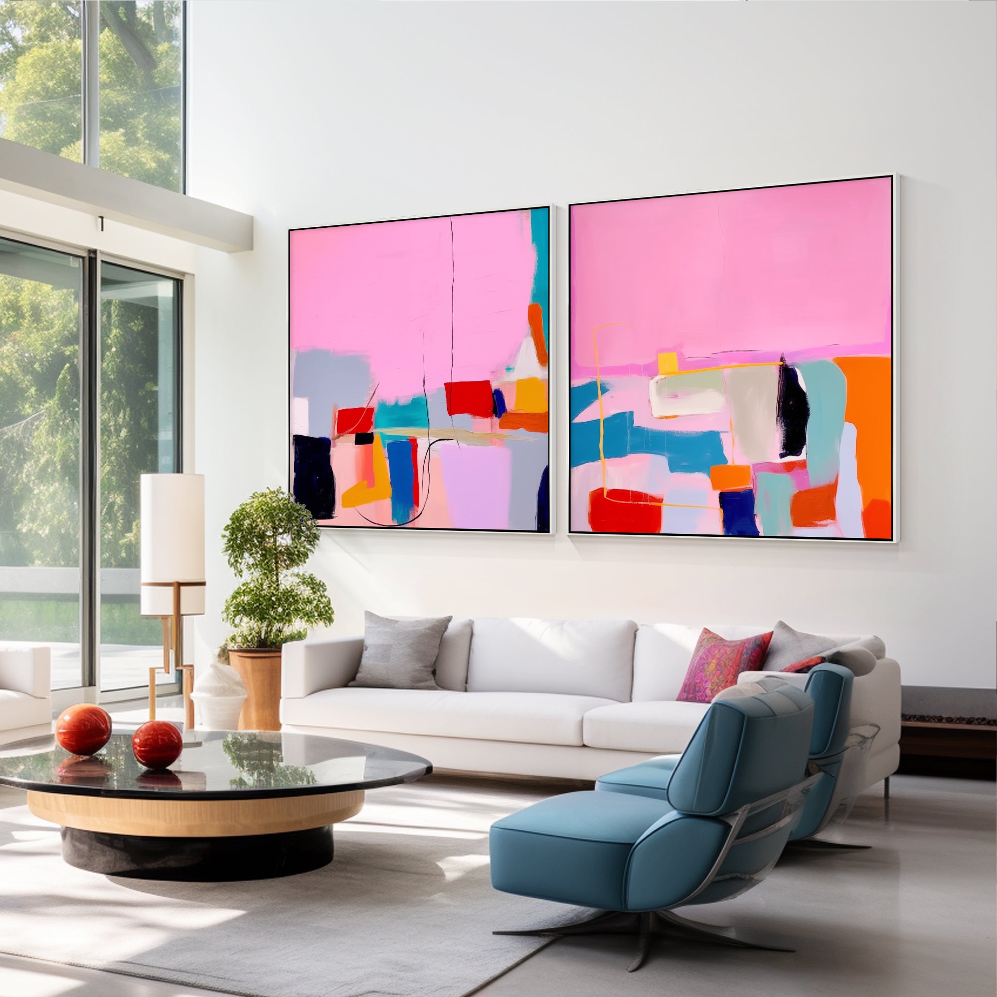 geometric abstract painting