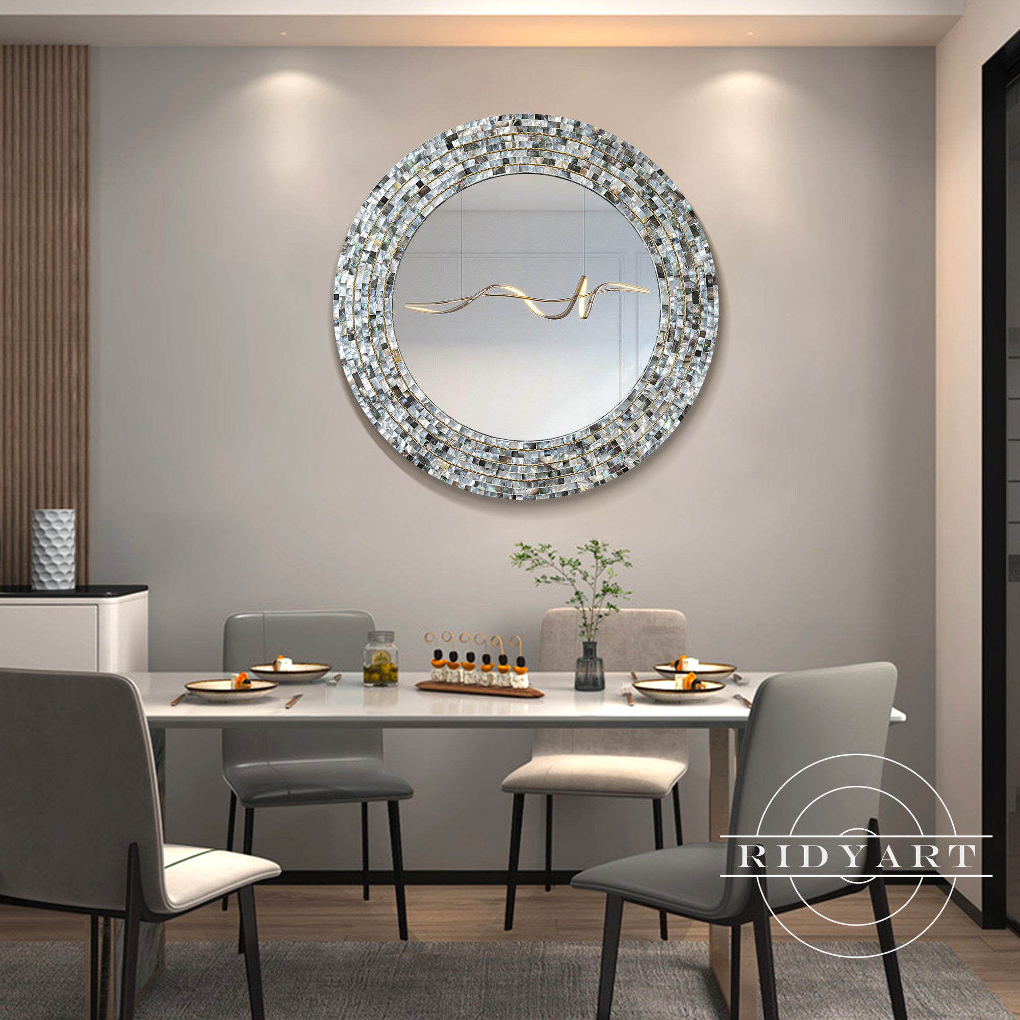 coastal bohemian wall mirror for living room