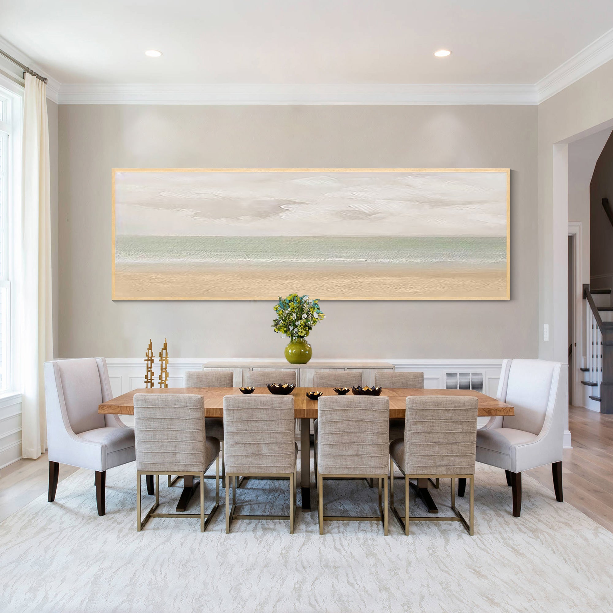 minimalist seascape wall art for living room decor