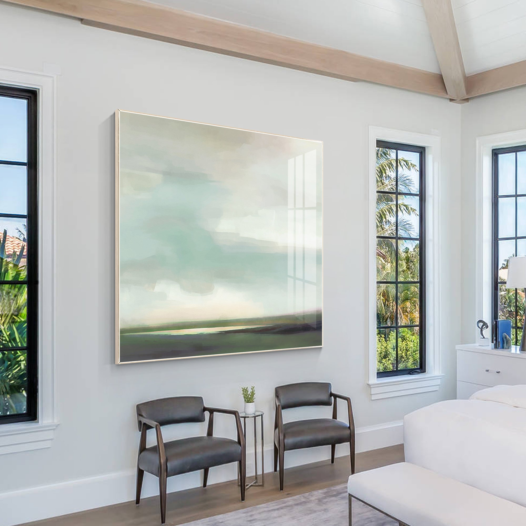 Contemporary grassland wall decor with calm colors