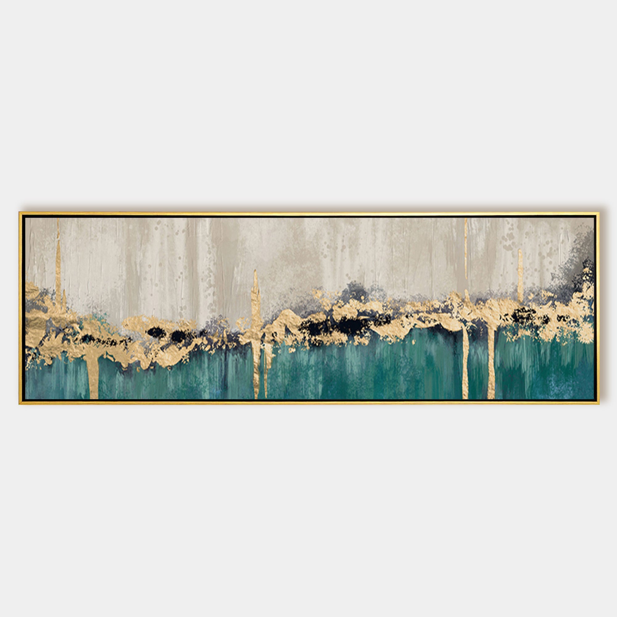 Modern Abstract Oil Painting Long Horizontal Art