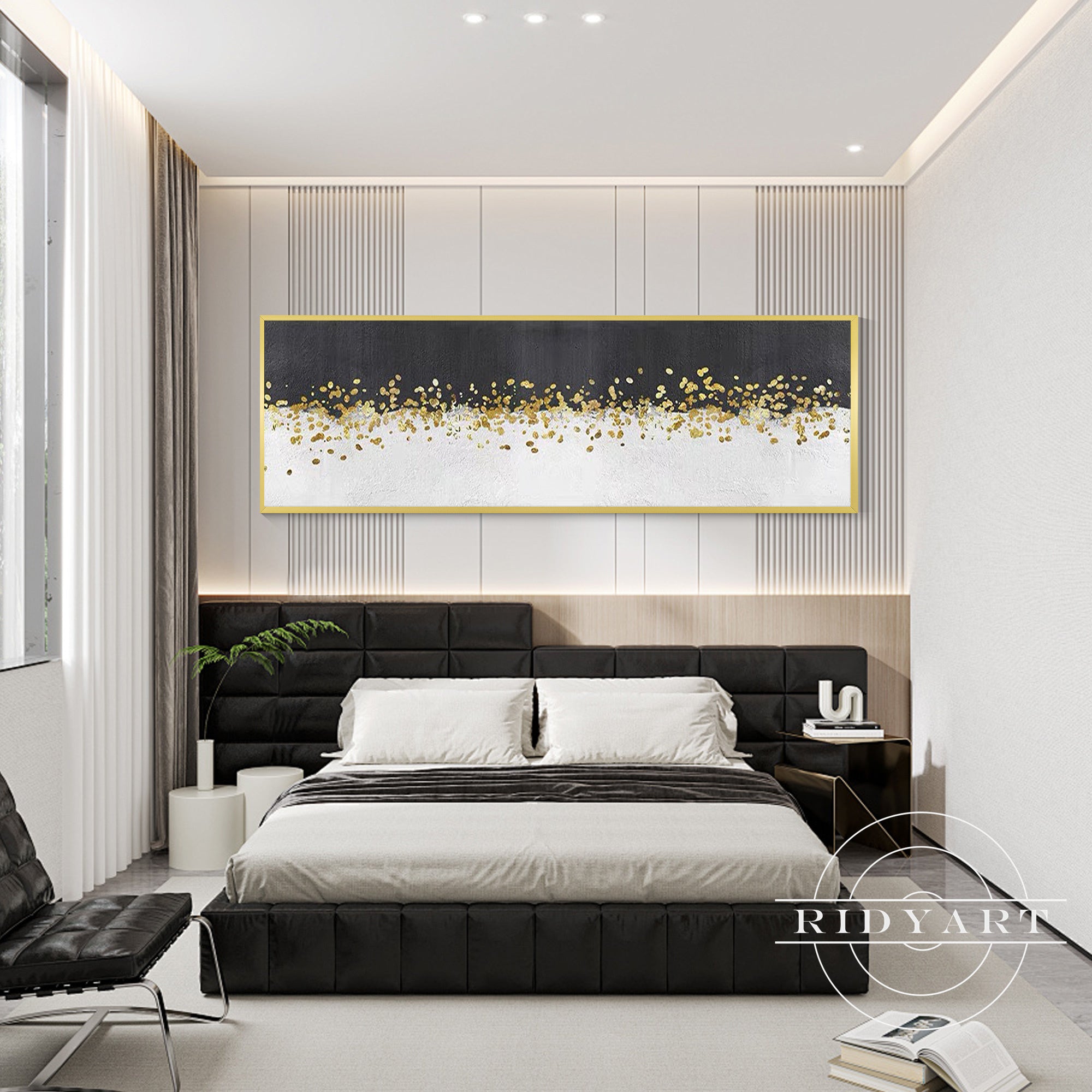 Long narrow abstract luxury wall art