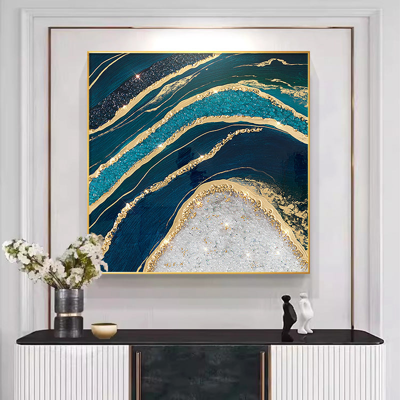 Luxurious Resin Geode Painting With Crystals