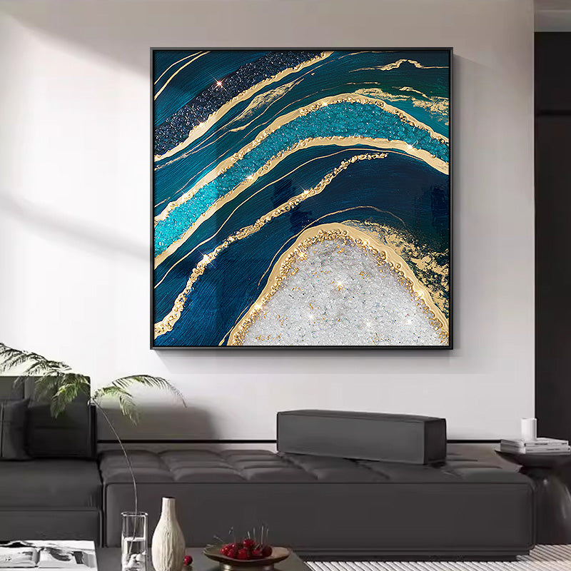 Luxurious Resin Geode Painting With Crystals