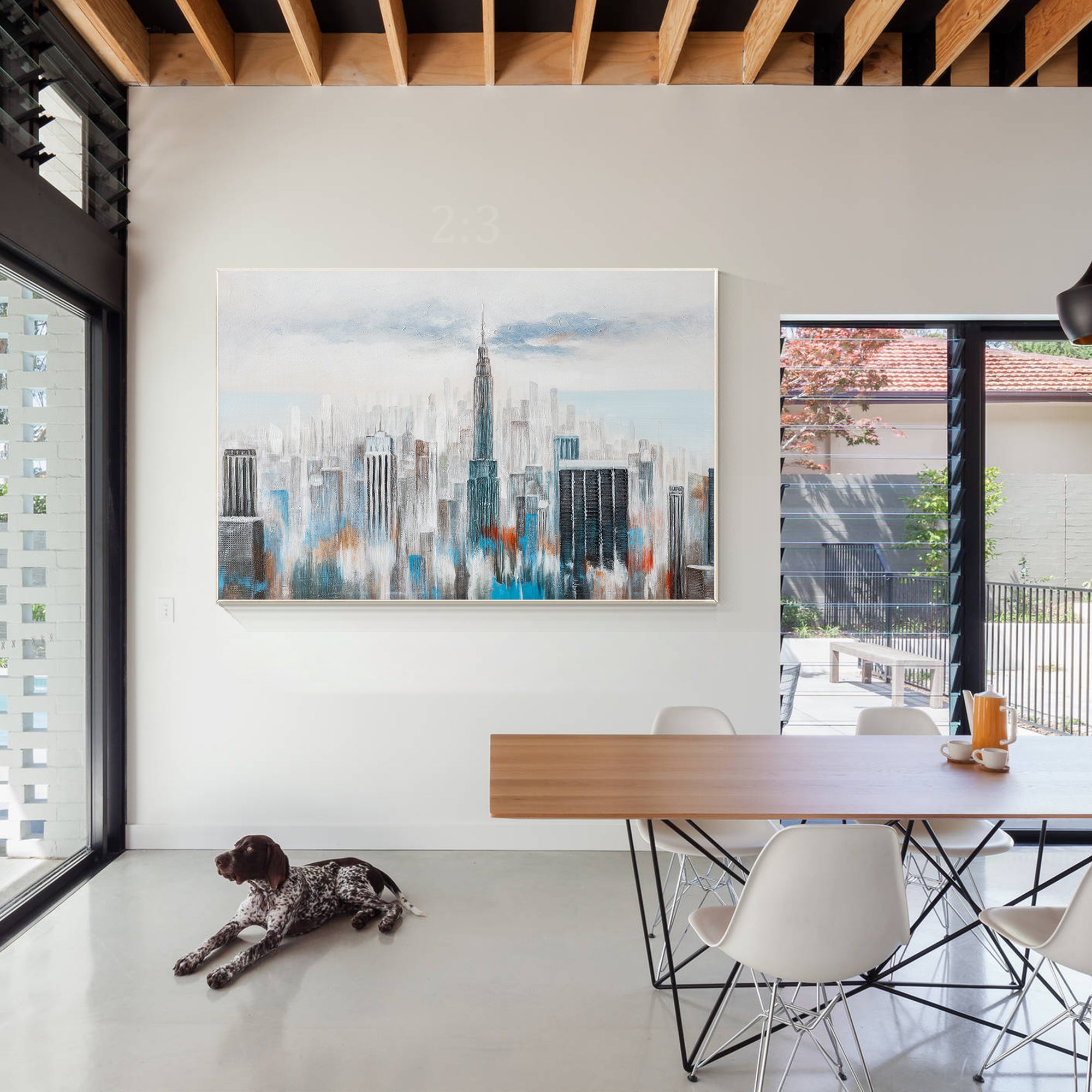 manhattan skyline painting