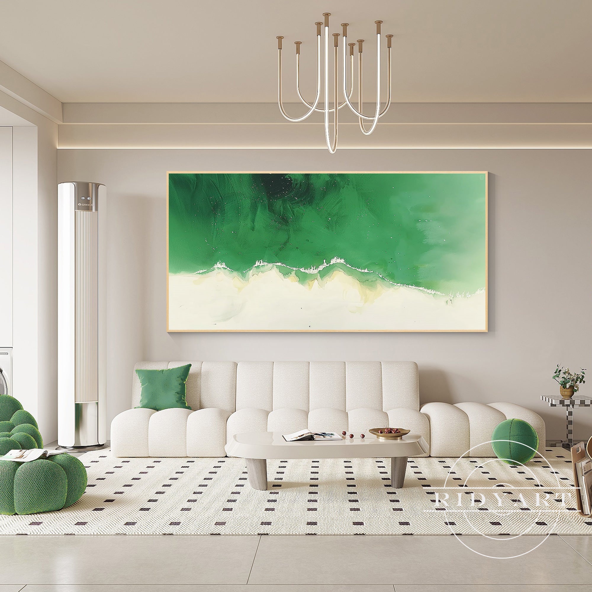 Minimalist hand-painted acrylic canvas painting