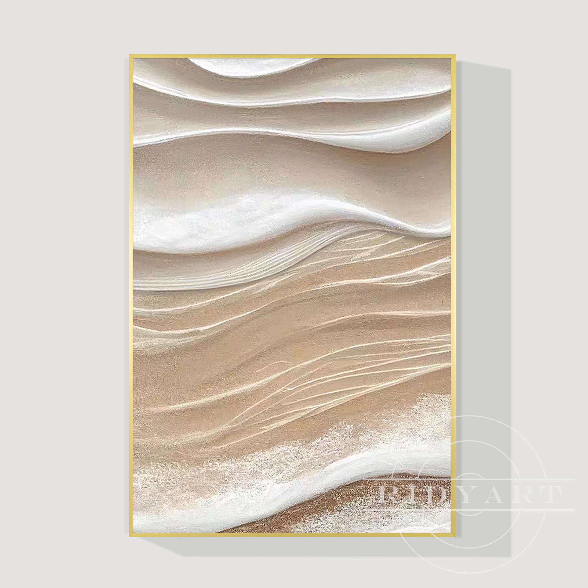 Contemporary neutral abstract canvas wall decor
