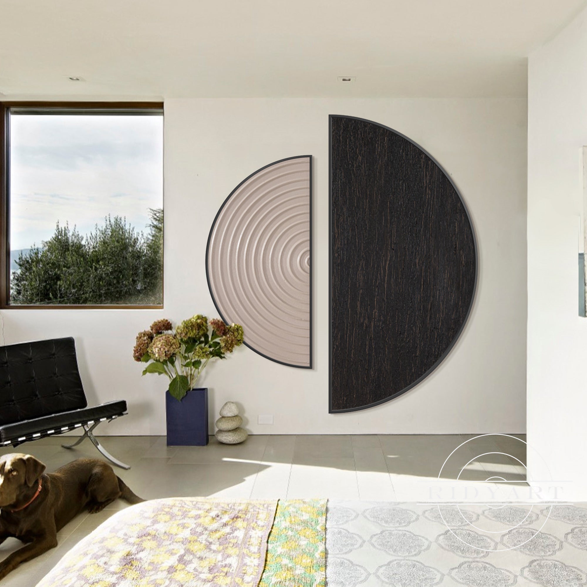 Textured minimalist canvas painting