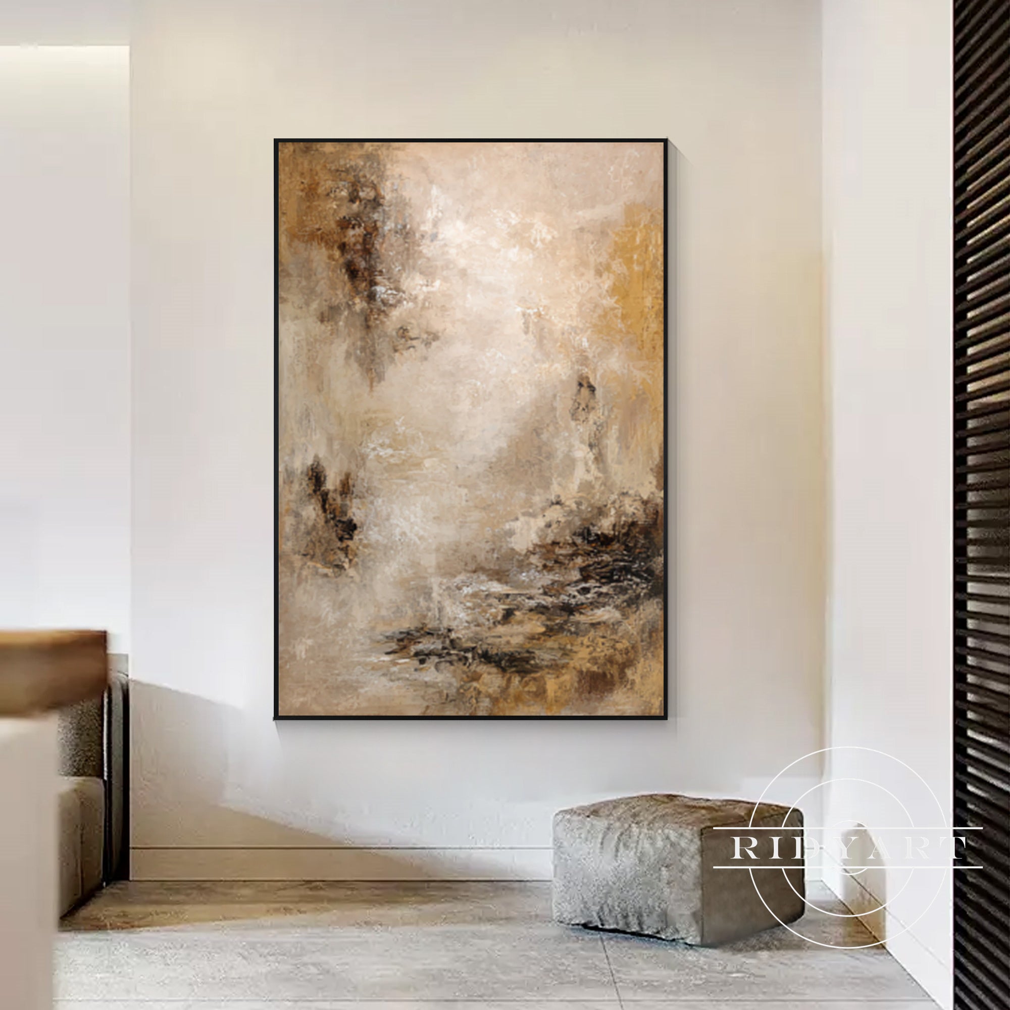 Minimalist Wabi Sabi painting for modern home decor