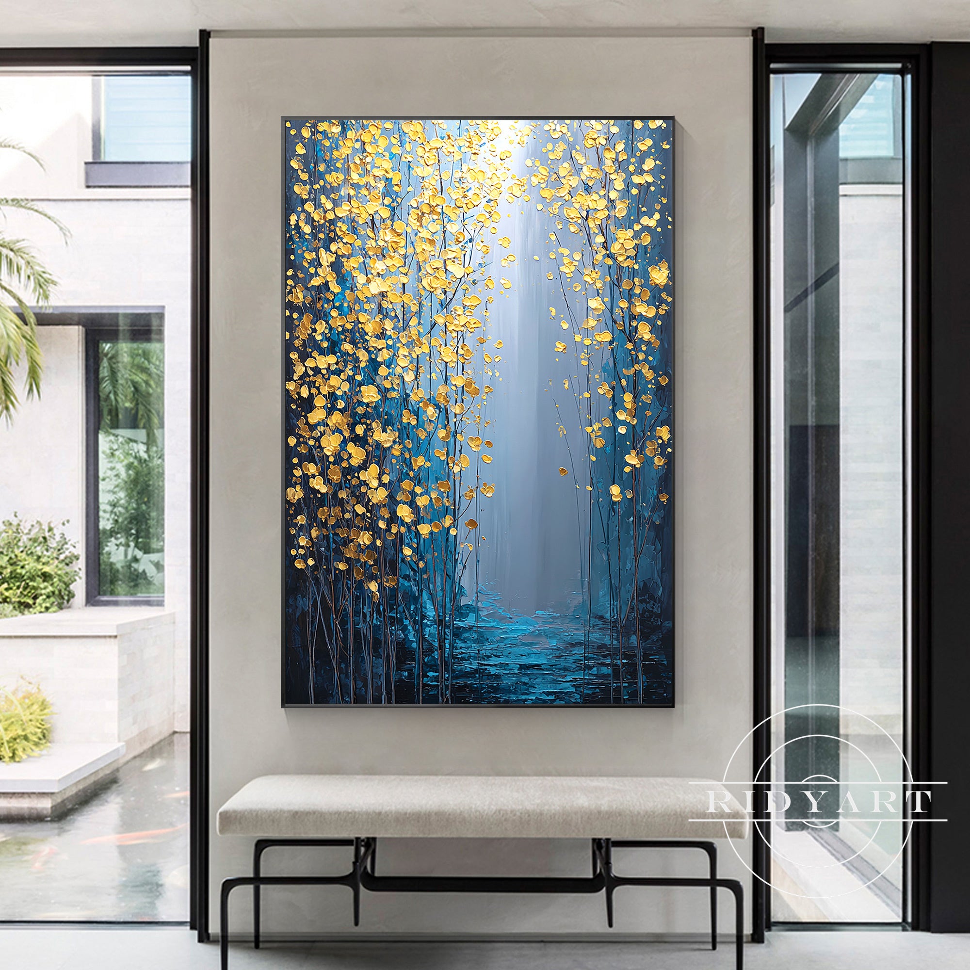 modern floral painting for luxury decor