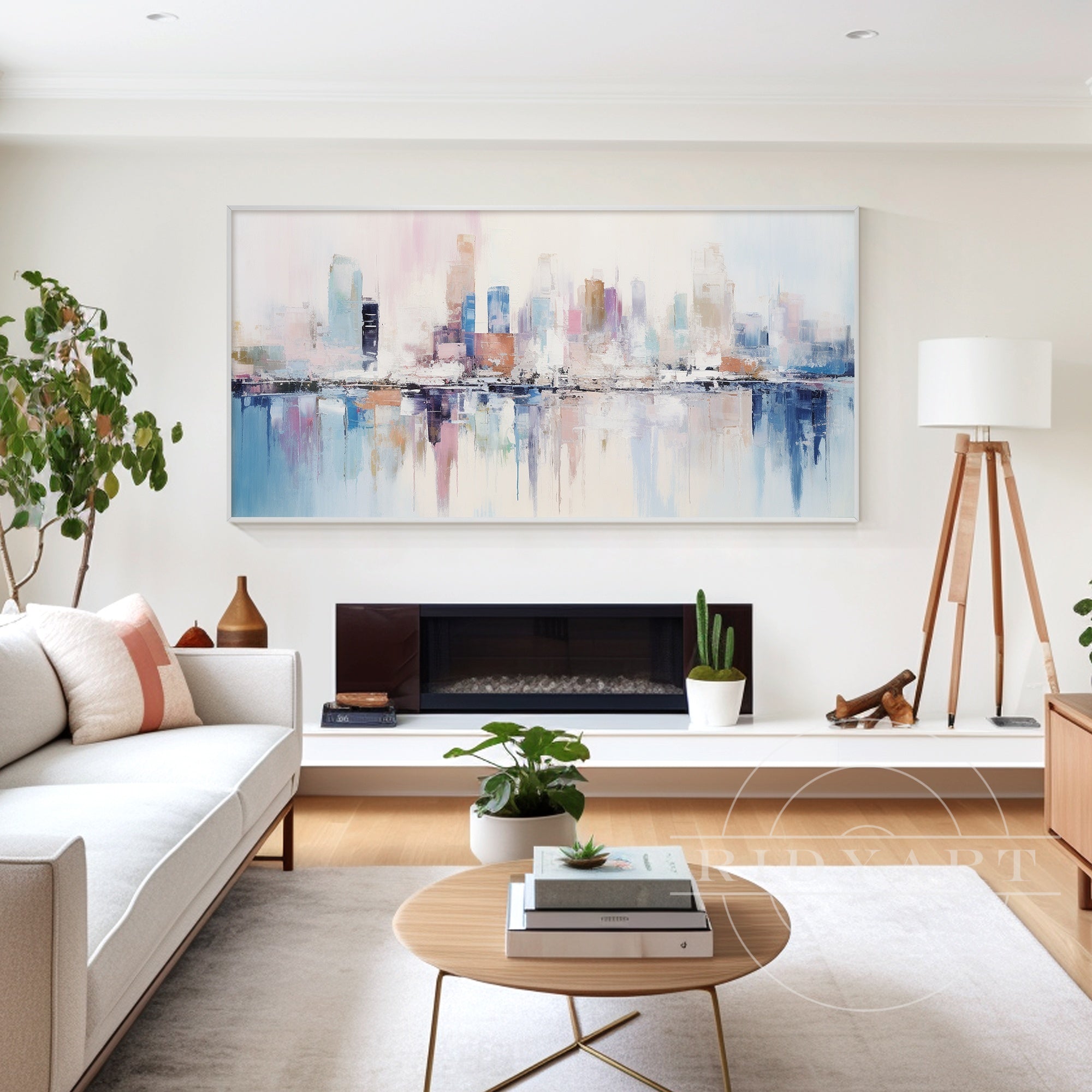 Contemporary Los Angeles cityscape artwork for walls