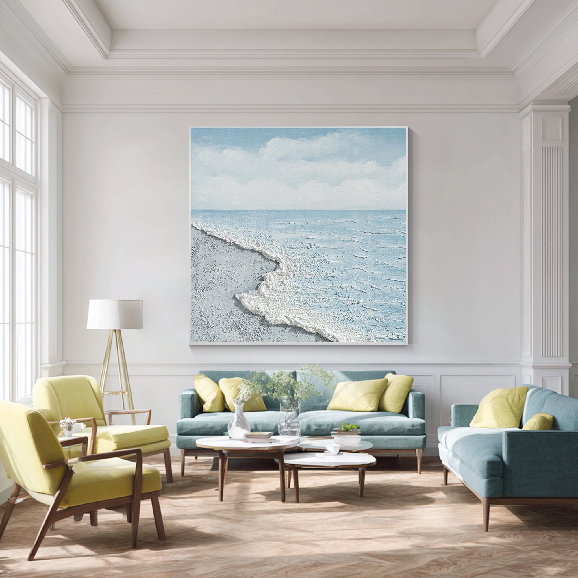 coastal sea canvas modern beach wall decor