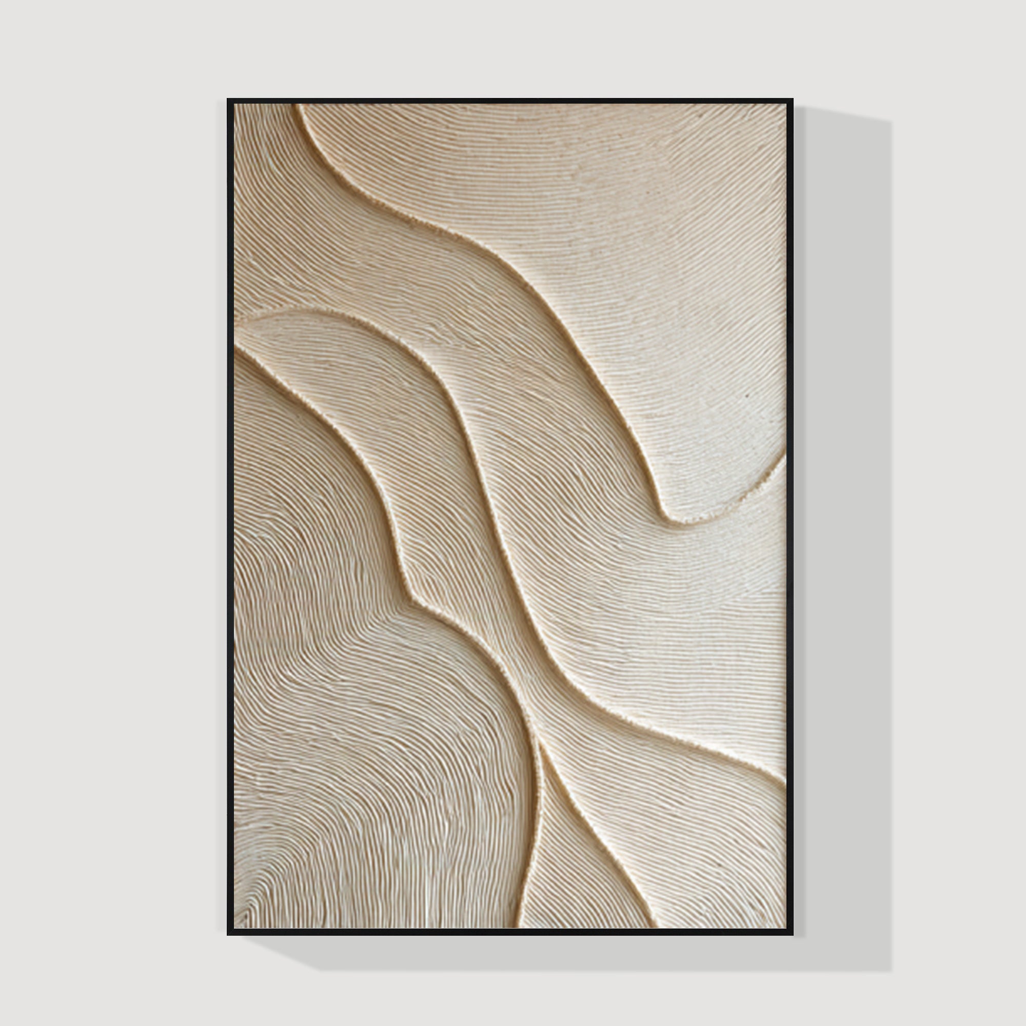 Toile beige texturée avec des formes organiques