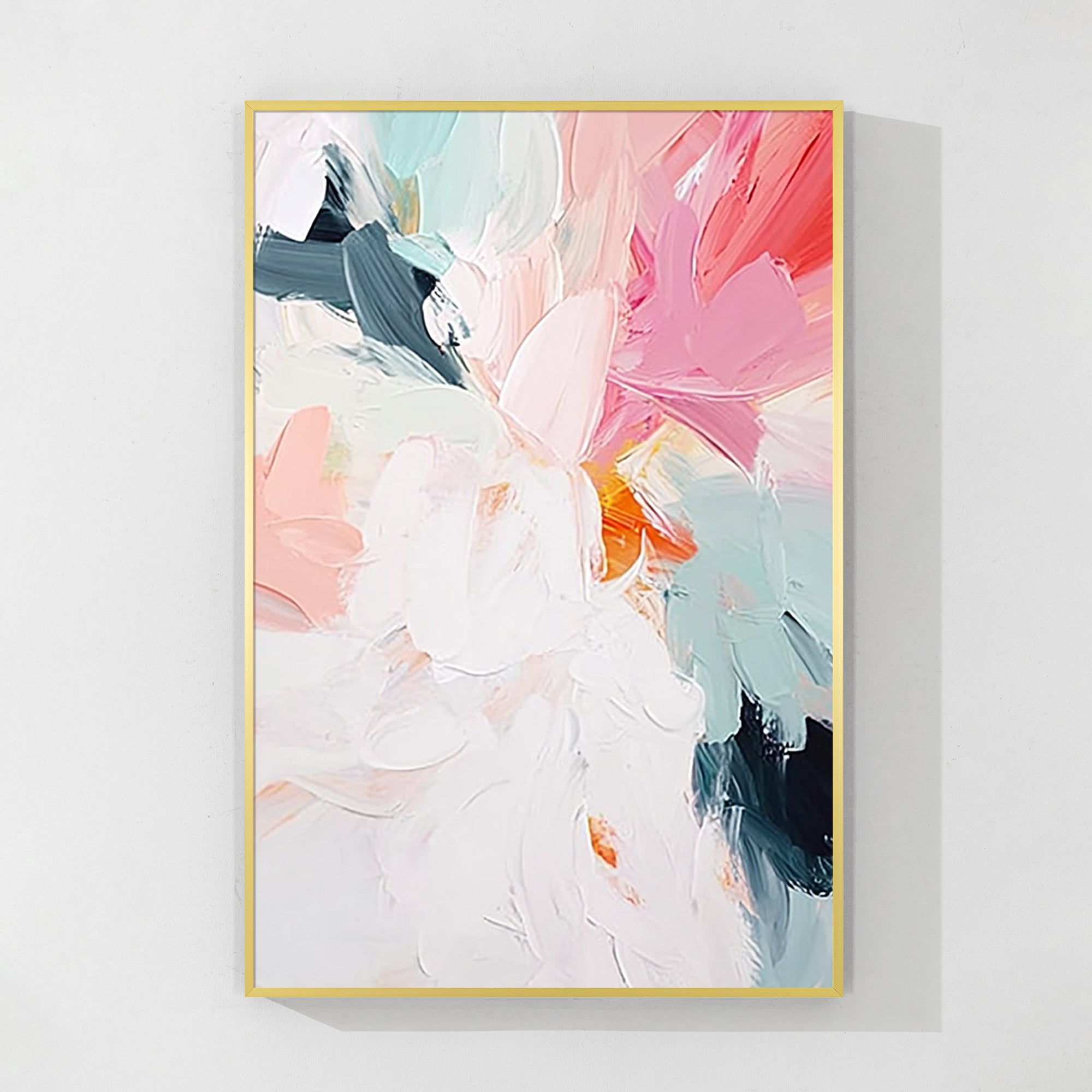 Pastel abstract floral painting with soft modern brushstrokes