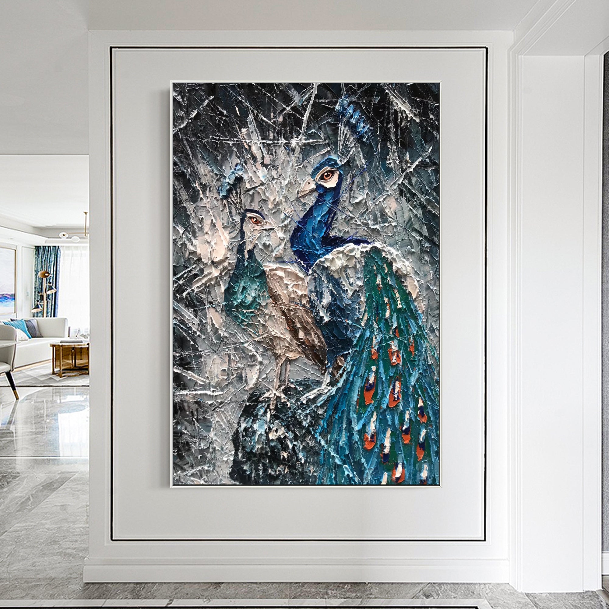 Contemporary textured wall art