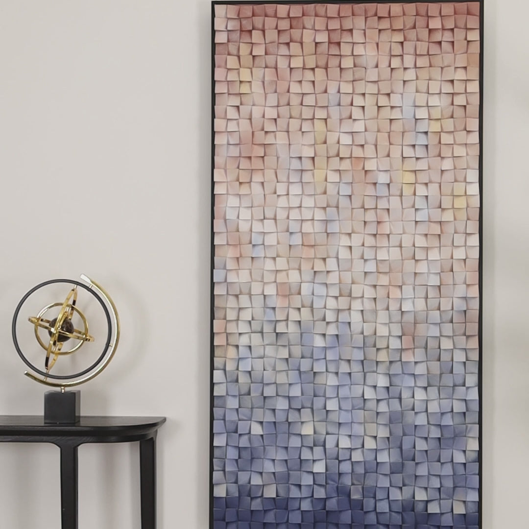 large wood cube wall art