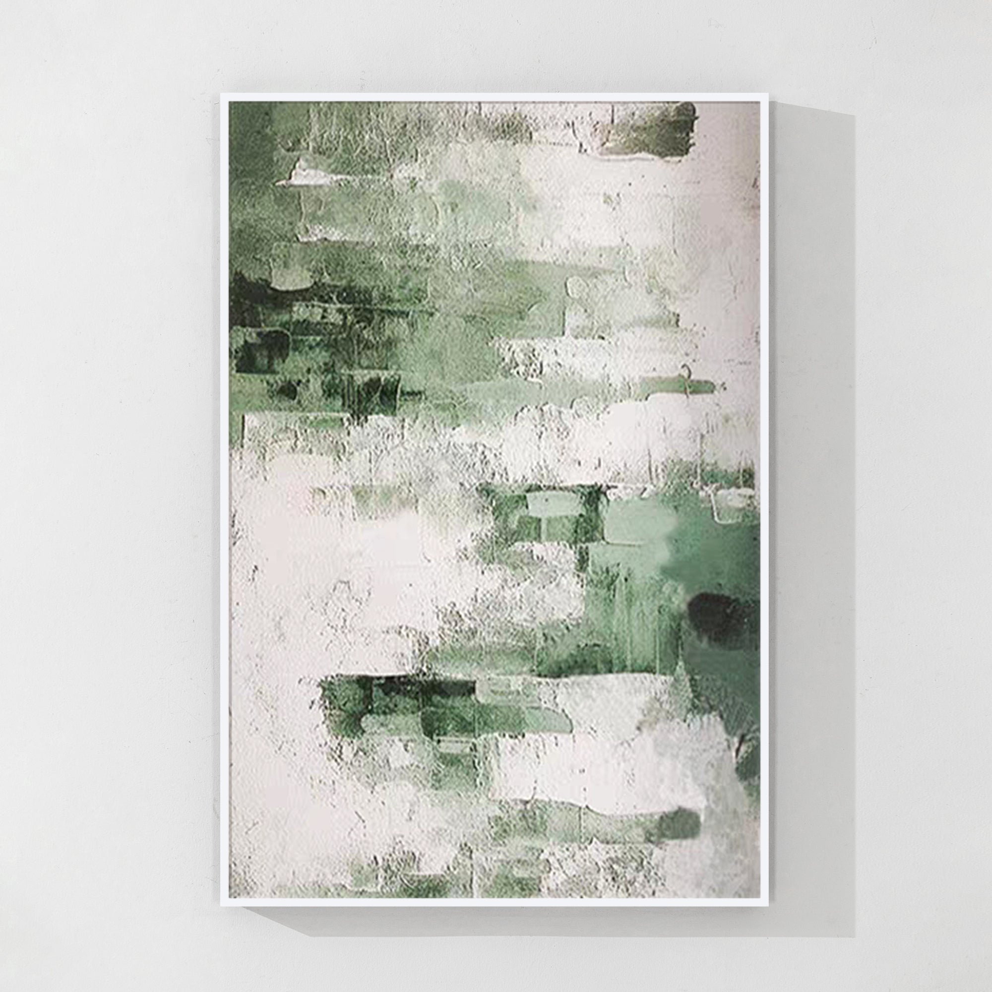 Sage green abstract canvas wall art