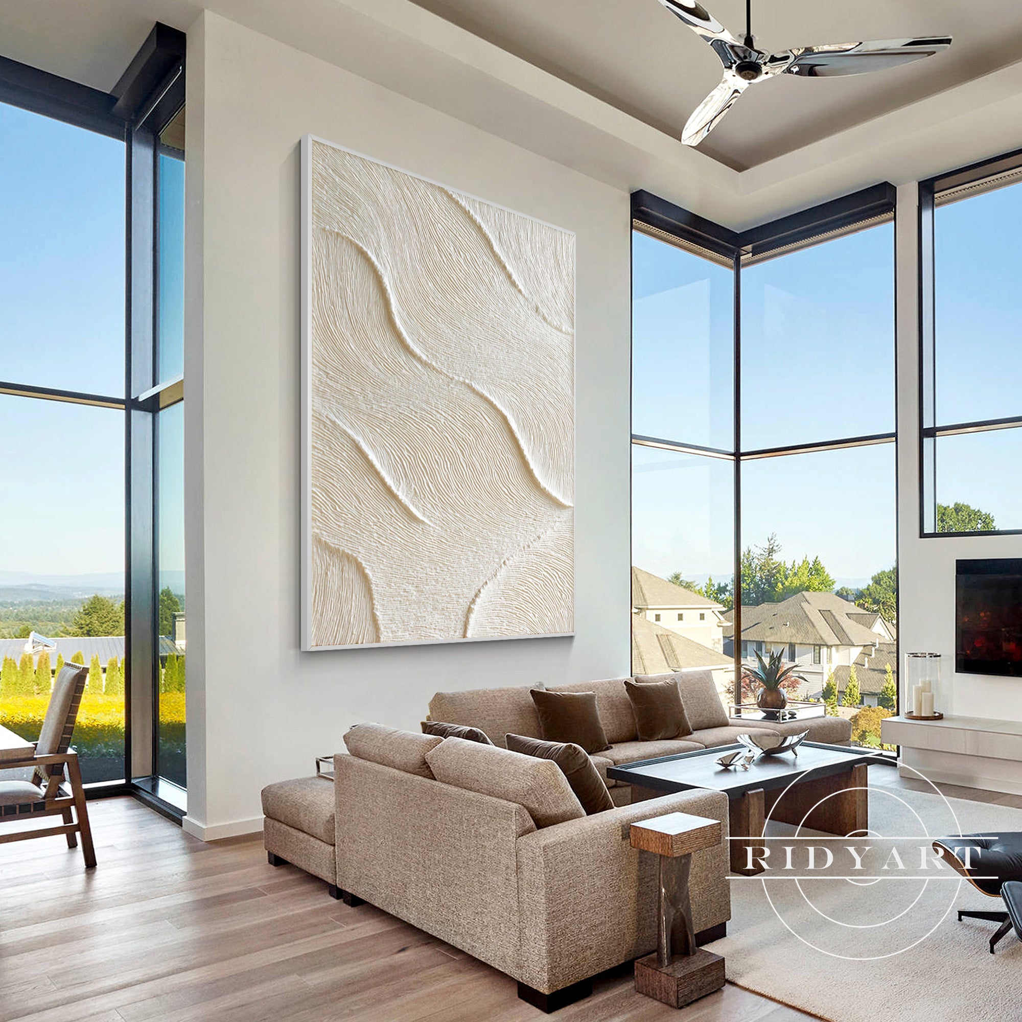 Hand-painted textured canvas artwork