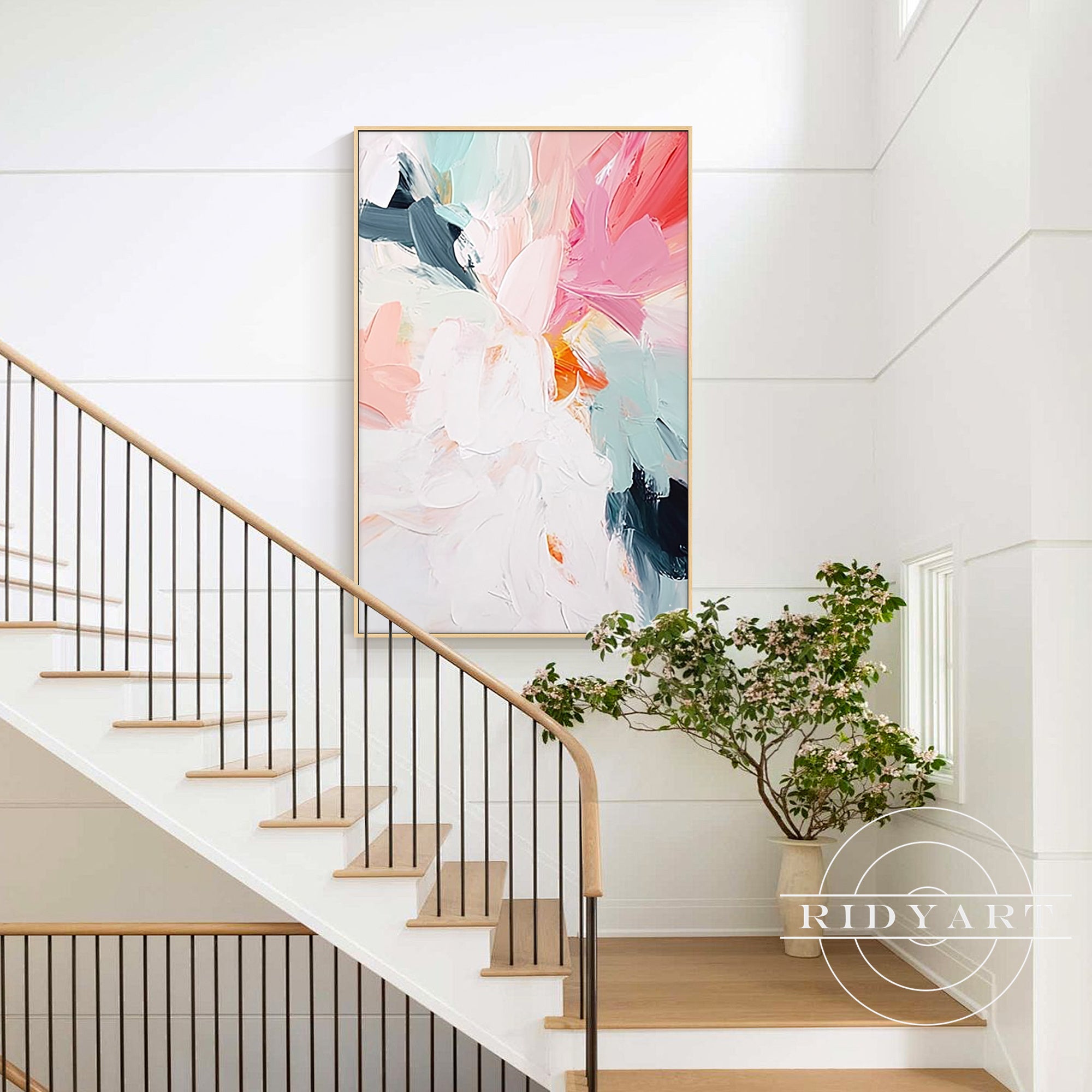 Dreamy pastel floral artwork for bedrooms and living rooms
