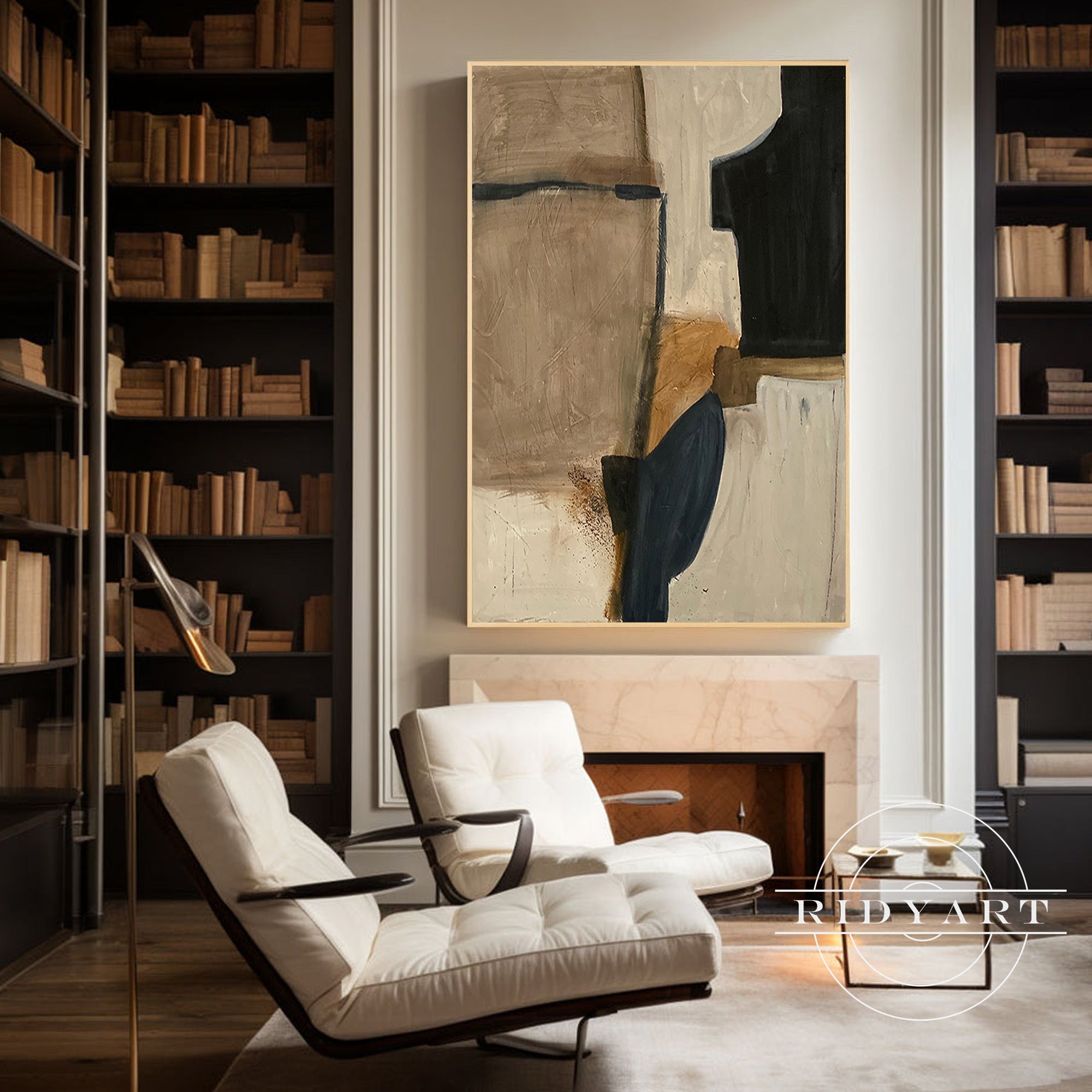 Large vertical geometric wall art

