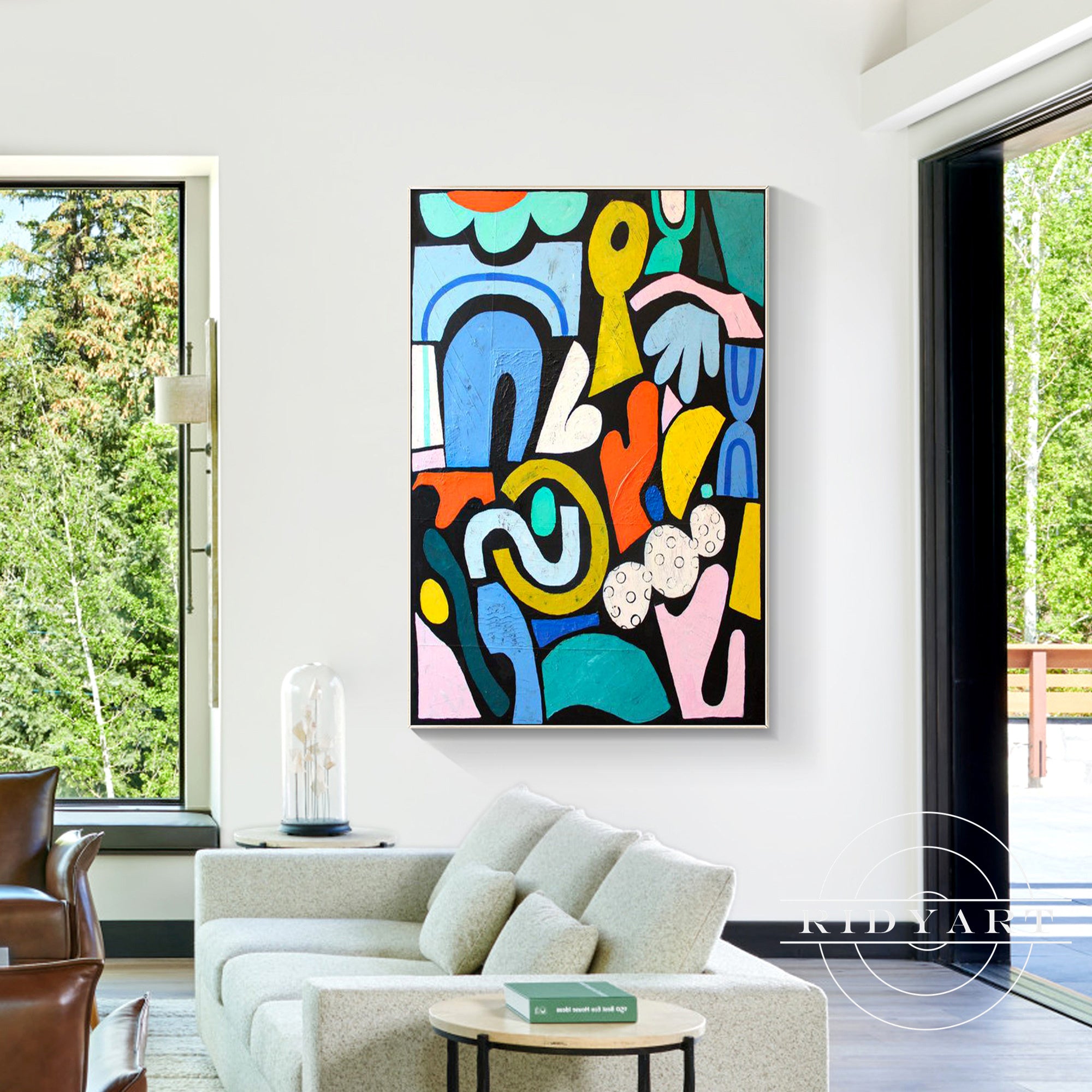 Graffiti-inspired colorful wall art for modern interiors