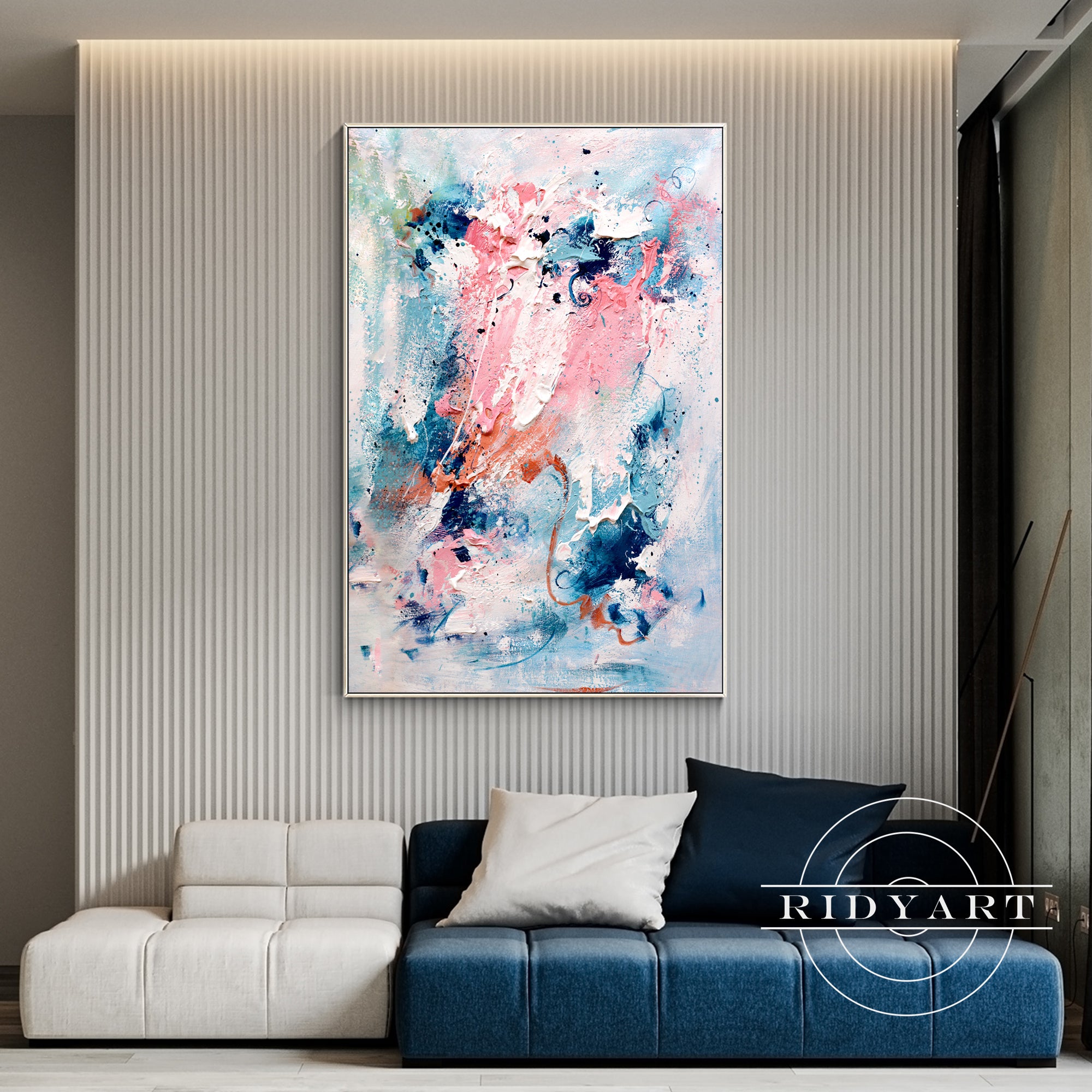 Heavy texture canvas art for modern decor