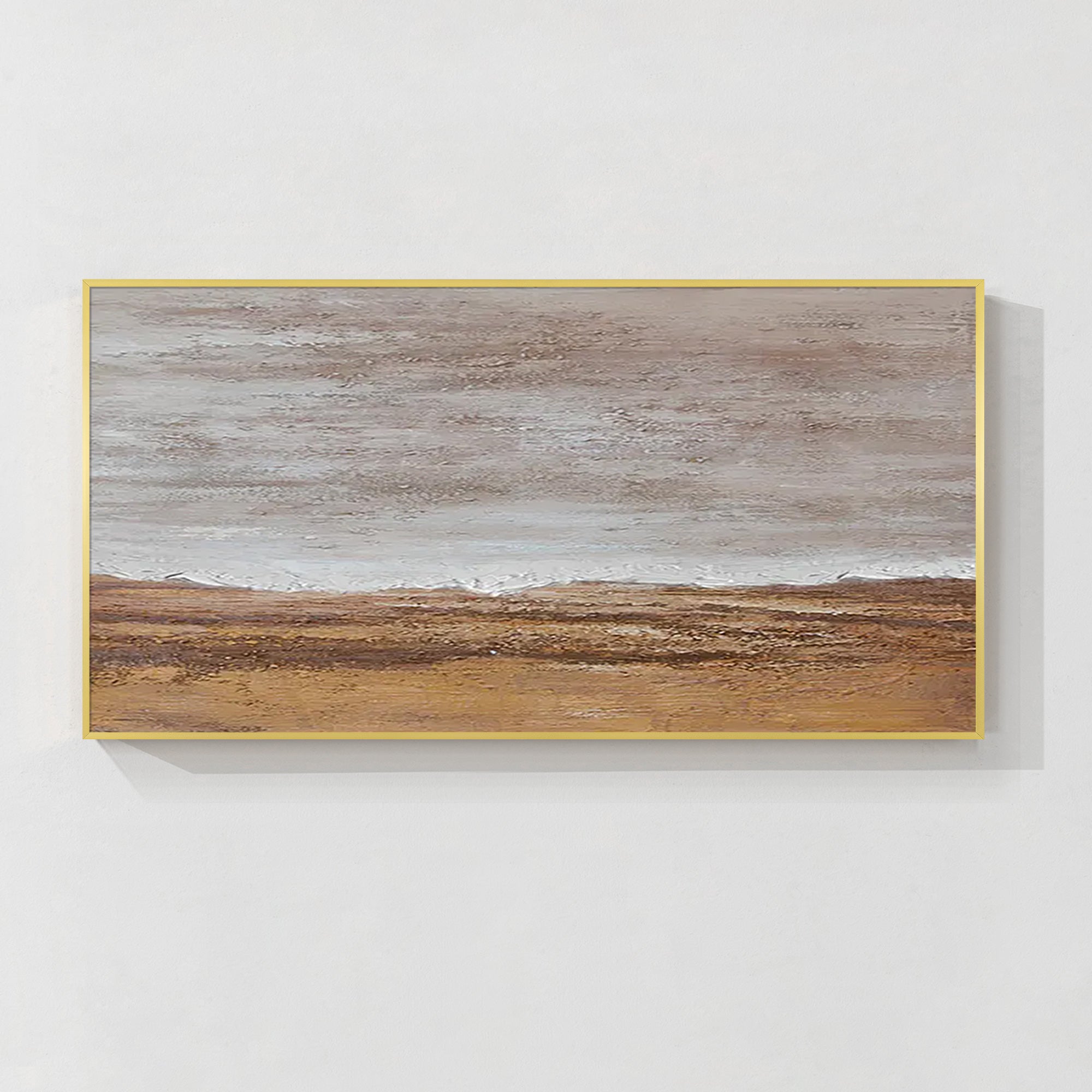 Wabi Sabi abstract wall art in brown and gray for living room