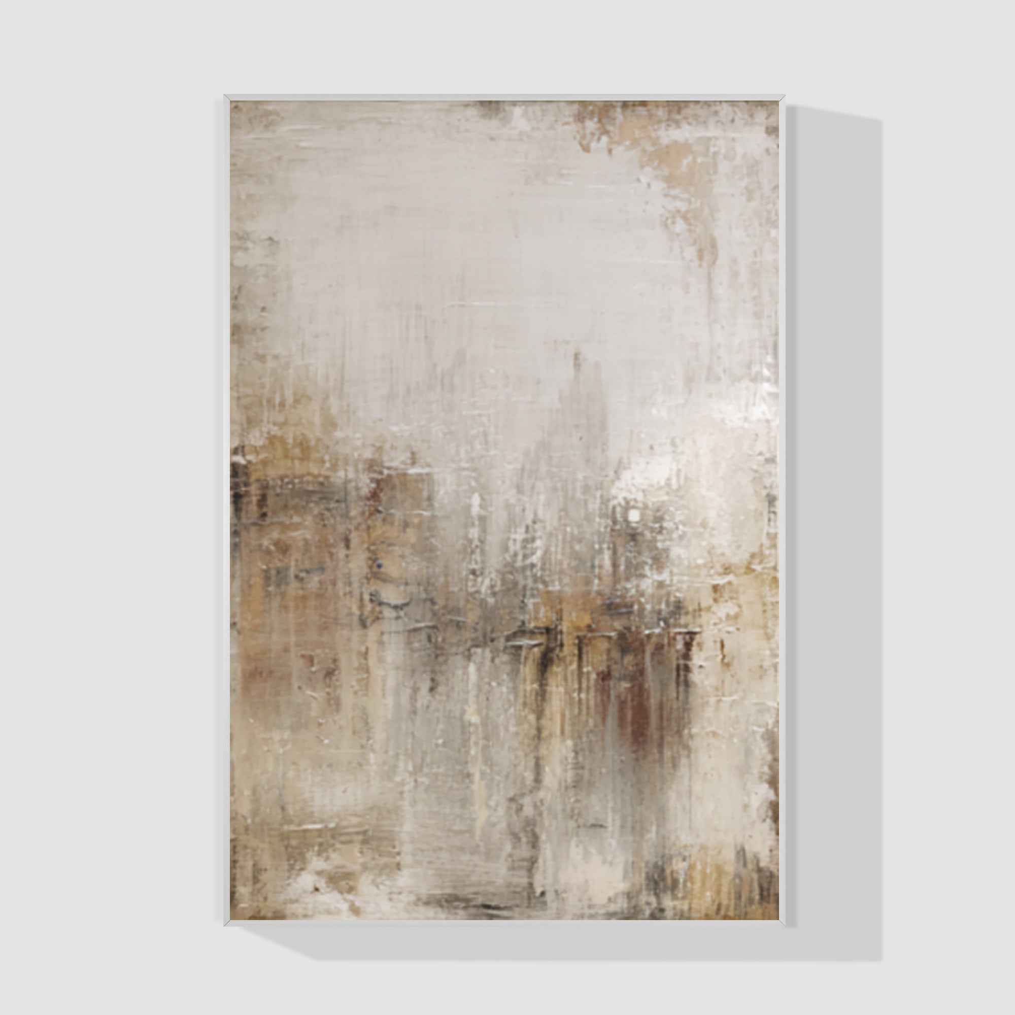 Wabi Sabi wall art neutral textured 3D abstract canvas painting