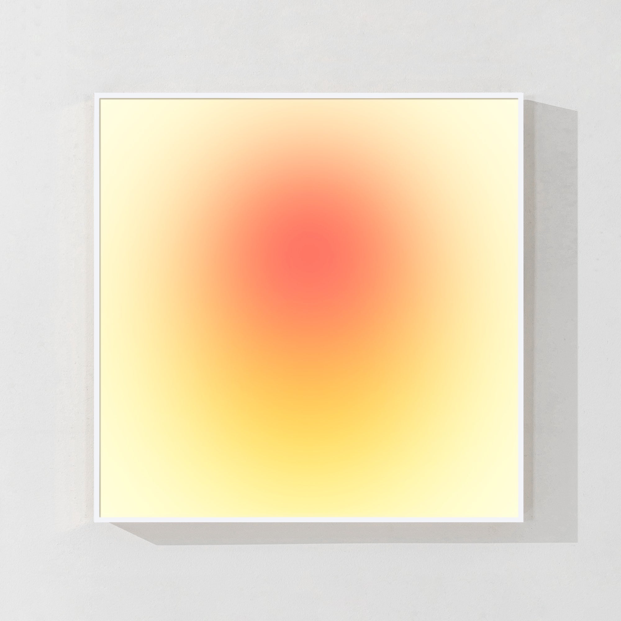 Yellow pink gradient neon abstract ombre wall art